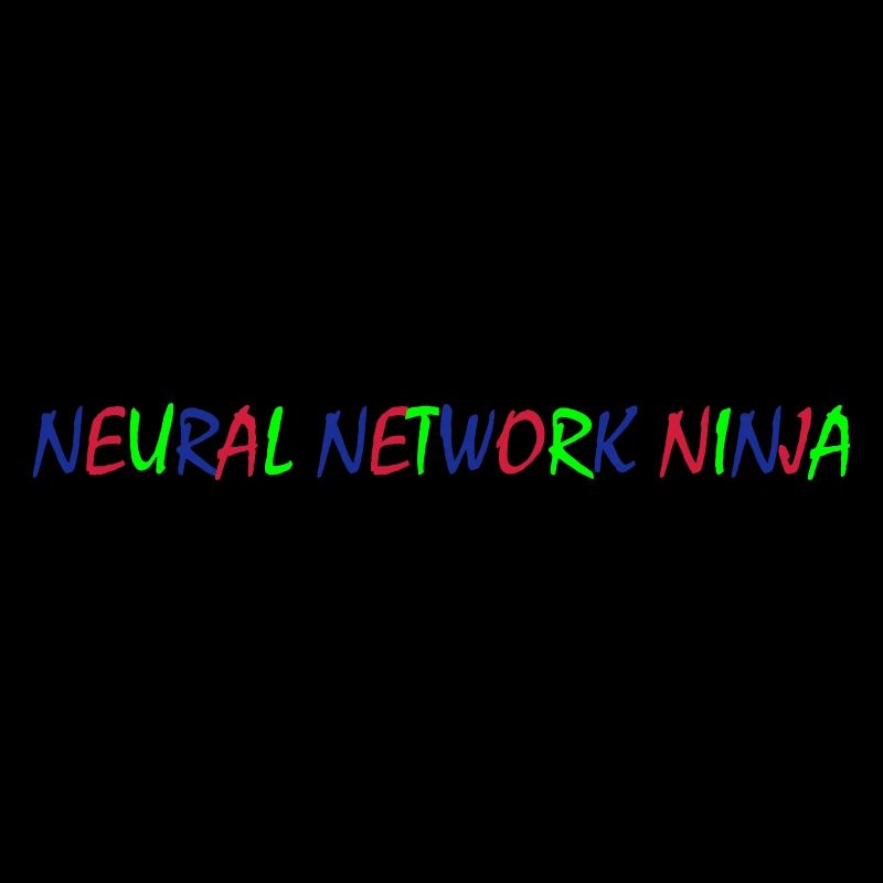Neural Network Ninja – Bunte Typografie