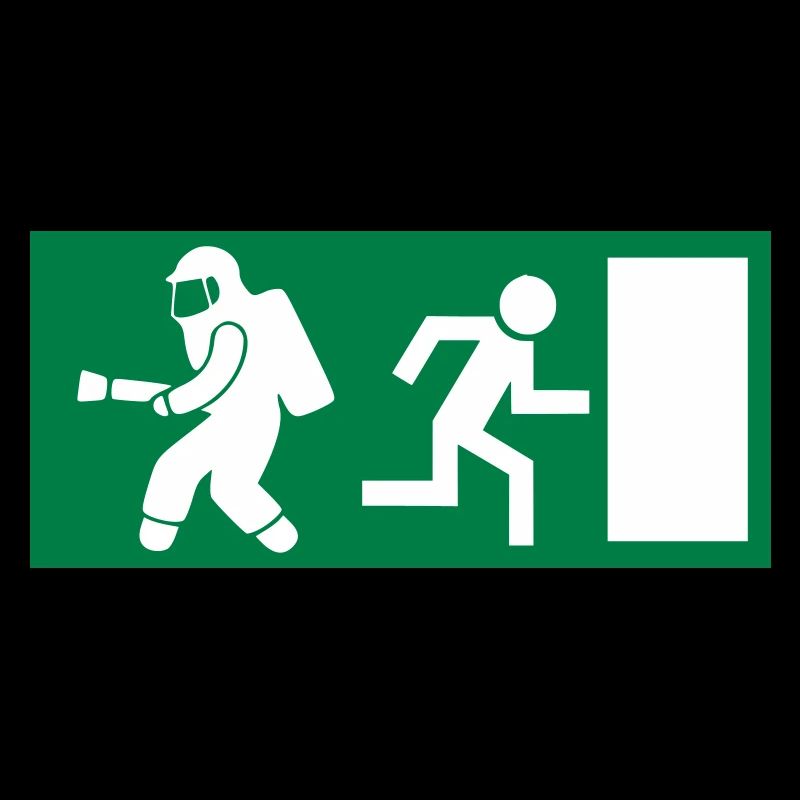 Feuerwehrmann Exit Notausgang