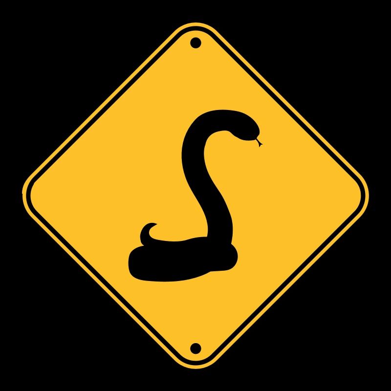 serpent attention prudence mise en garde note signe s