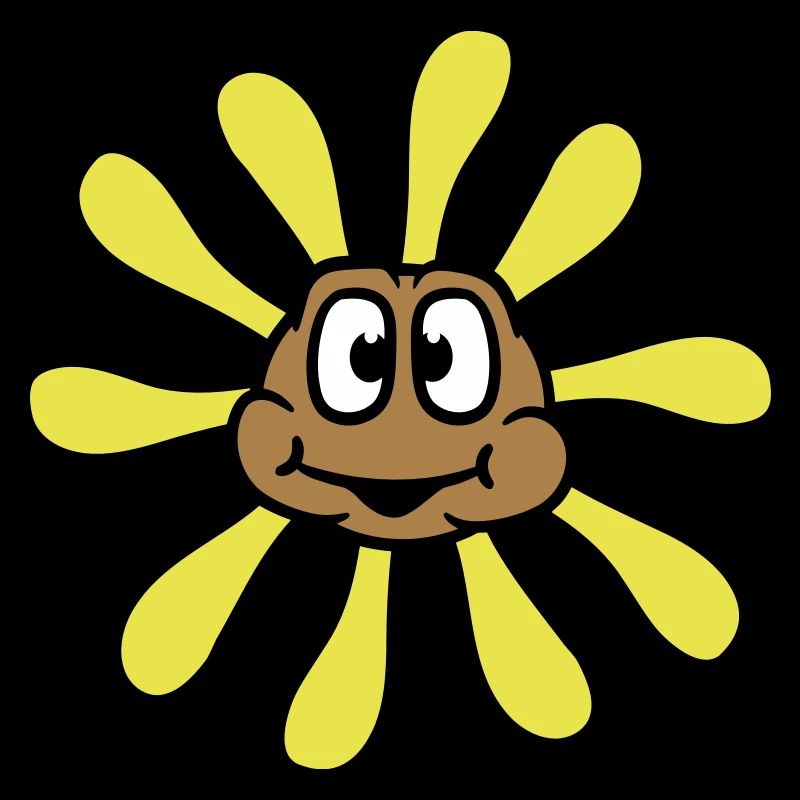 Petit tournesol fleur de soleil visage heureux