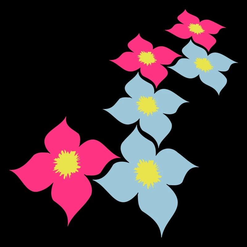 Many Pretty Flowers Colorful Decorative Pattern Beautiful
