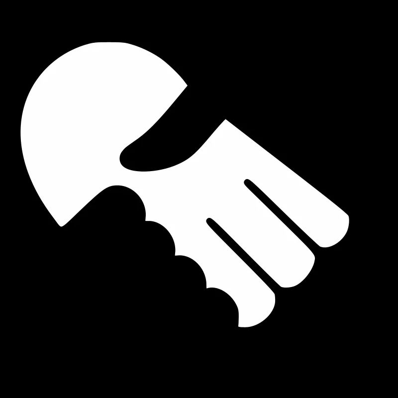 Heart hand in hand white-colorless