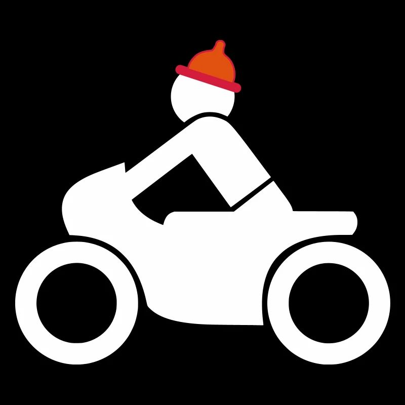 Motorcyclist with helmet, gift idea