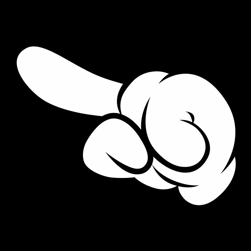 Comic Hand Pointing (Left)