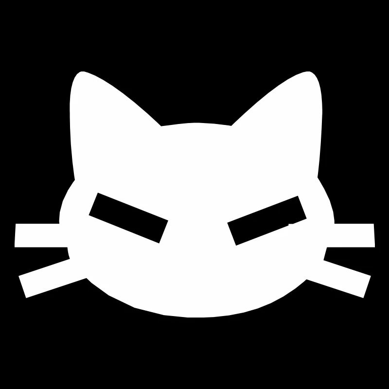 Katze mit eckigen Schlitzaugen