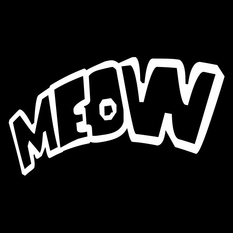 Meow Cat Comic Meow Lettres Chaton Texte Citation