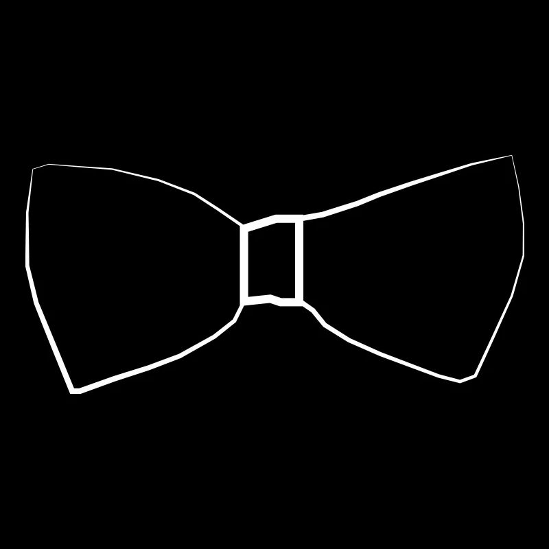 Faux black bow tie