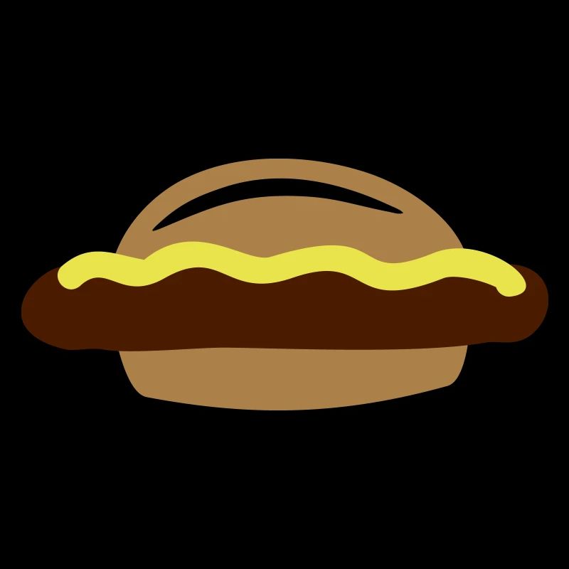 Bratwurst mit Brötchen und Senf Geschenk