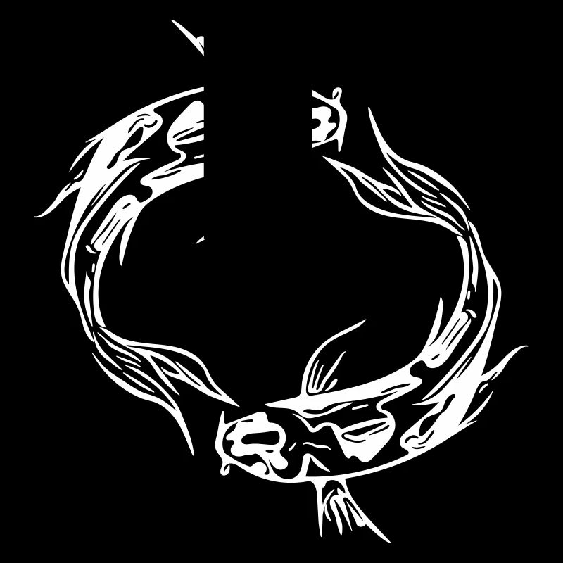Deux poissons vector Koi Carpe