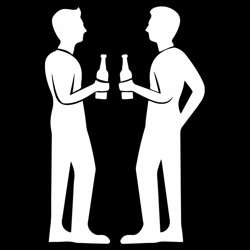 Drinking Beer Silhouette