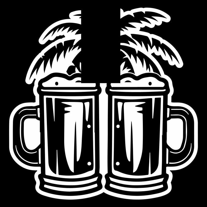 Bier Palmen Insel Urlaub