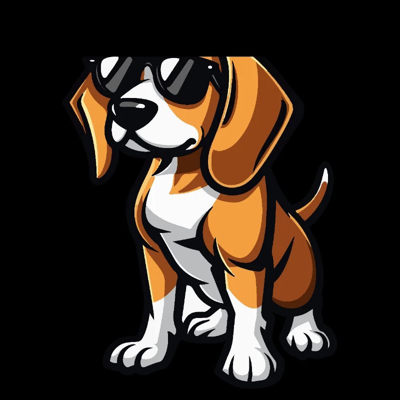 Beagle Hunde Cool Comic