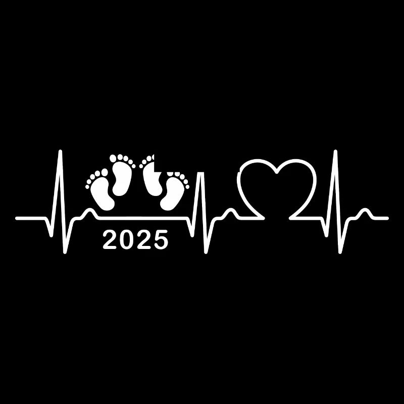 Courbe ECG - Courbe Cardiaque - Bébé 2025 - Gémeaux