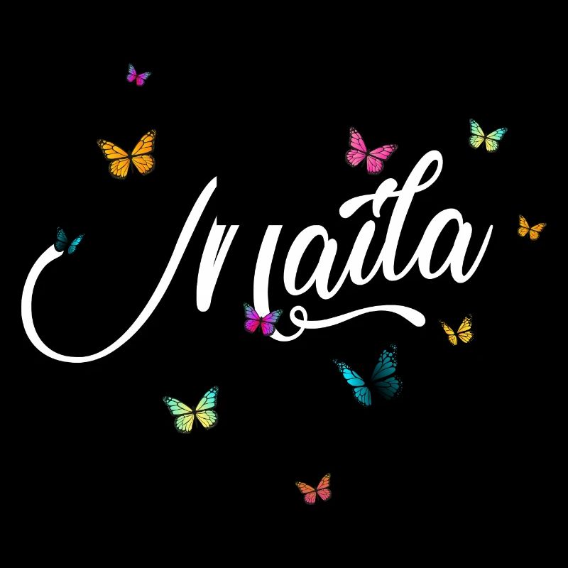 MAILA - Mädchen Name mit bunten Schmetterlingen