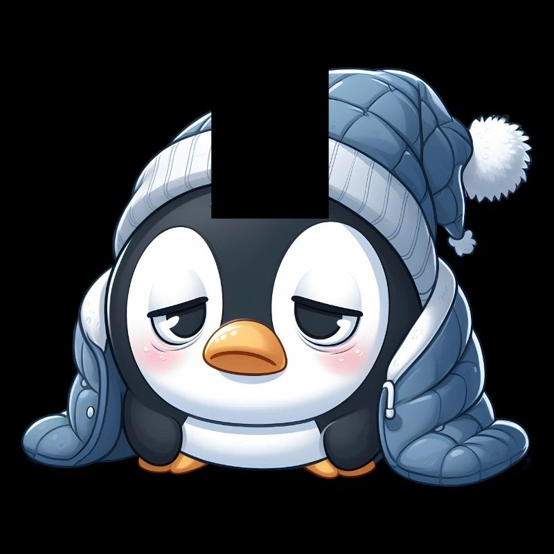 Müder Pinguin