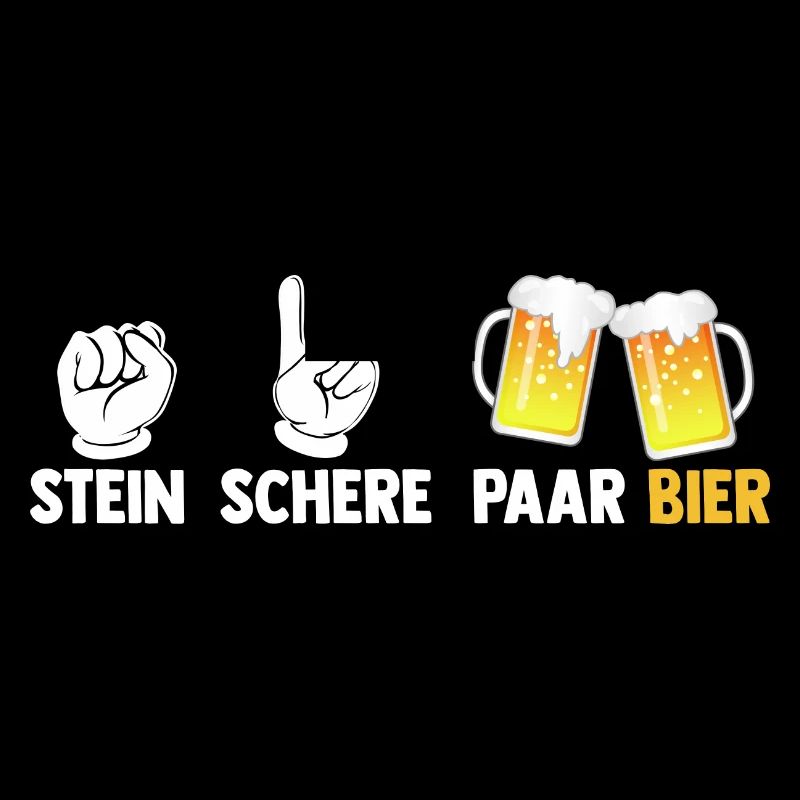 Stein Schere Paar Bier