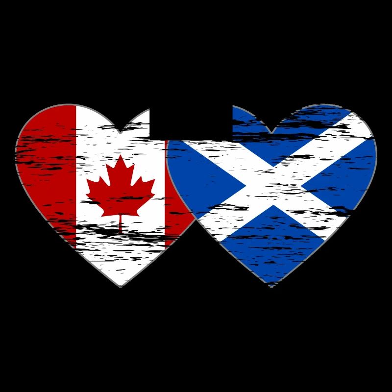 Canada Ecosse drapeau coeur utilisé