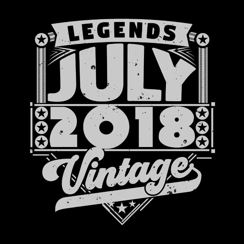 Vintage Geburtstagsgeschenk Juli 2018, Juli.