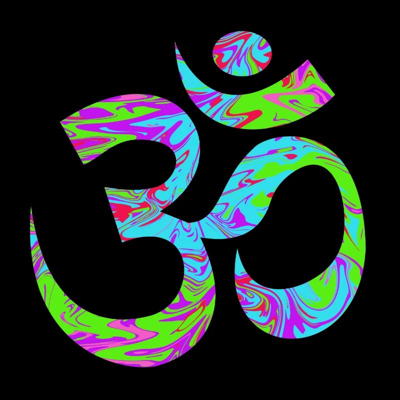 Om - Aum psychedelic green