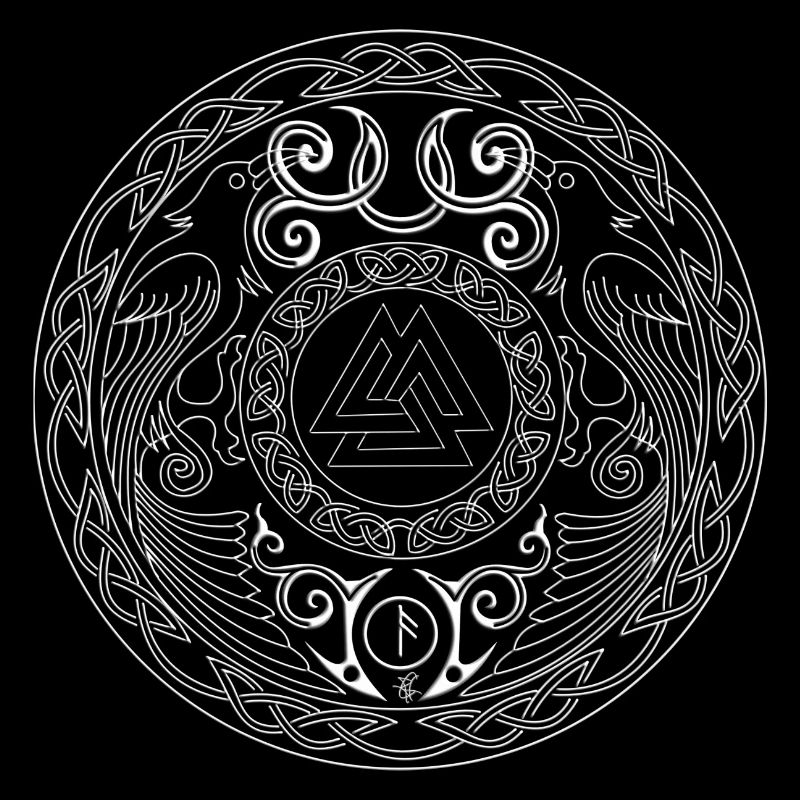 Mandala runique à triade centrale
