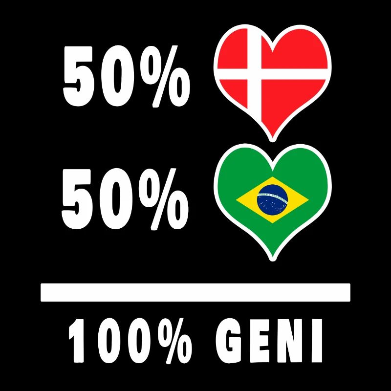Brésil et Danemark 100% drapeau de génie
