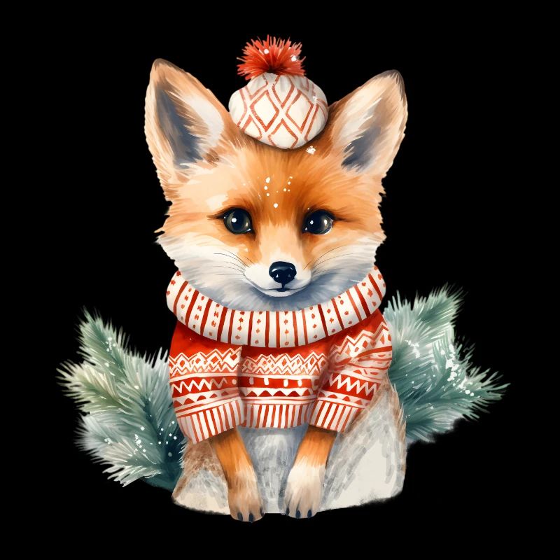 Winter Treasure Fox with Pompom