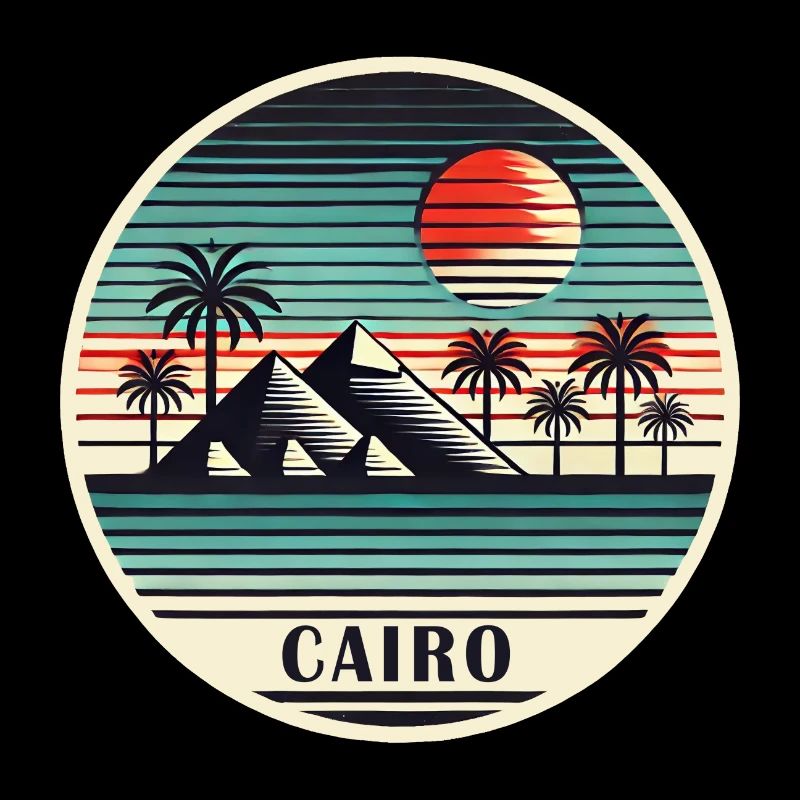 Le Caire, Égypte, Pyramides, Désert