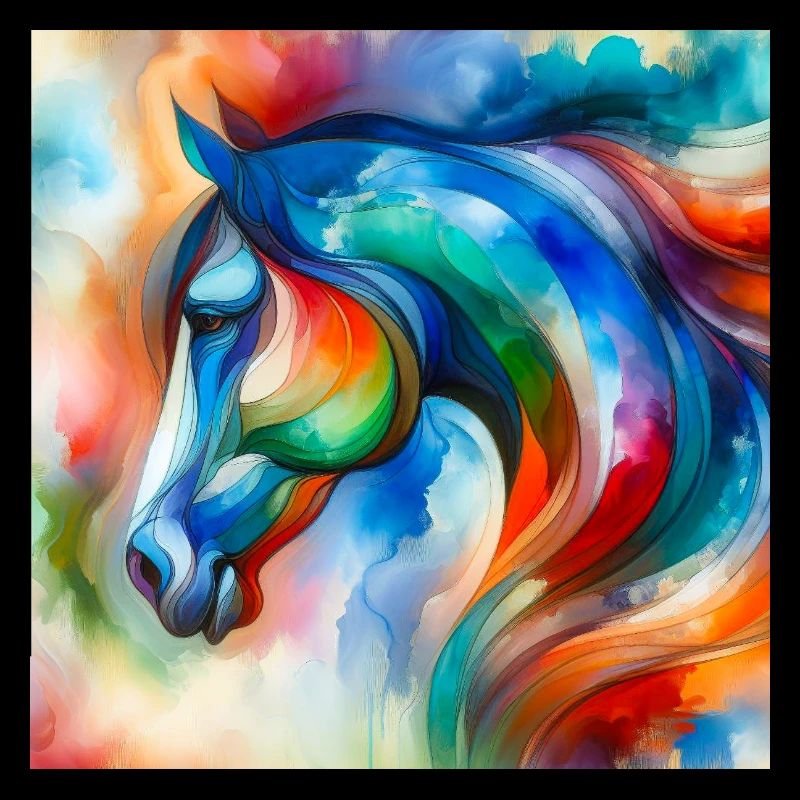 Portrait de cheval abstrait