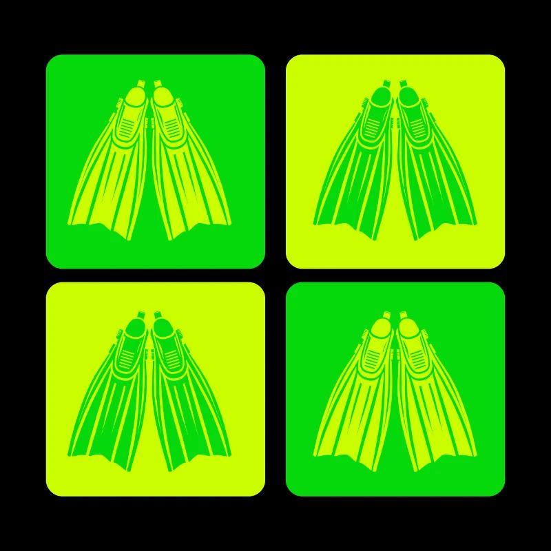 Conception de palmes de plongée rétro