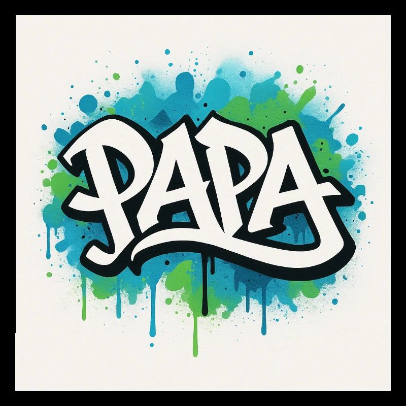 Graffiti Stil Papa Illustration