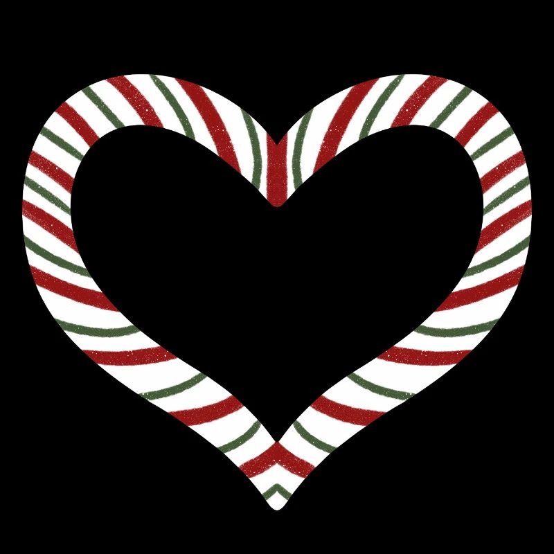 Candy Cane Striped Heart