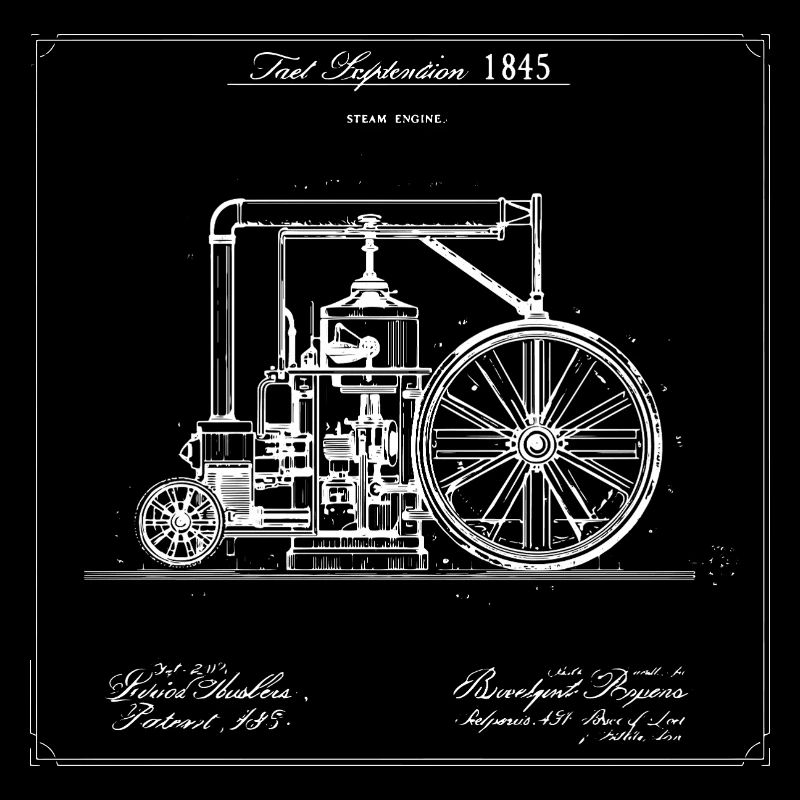 Plan de machine à vapeur vintage