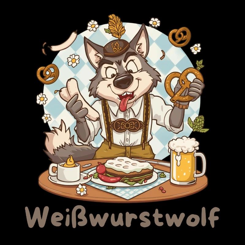 Weißwurstwolf Kochheld Bavarian