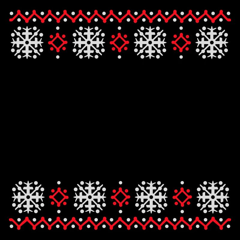 Ugly Sweater Christmas Pattern Snowflakes Cool