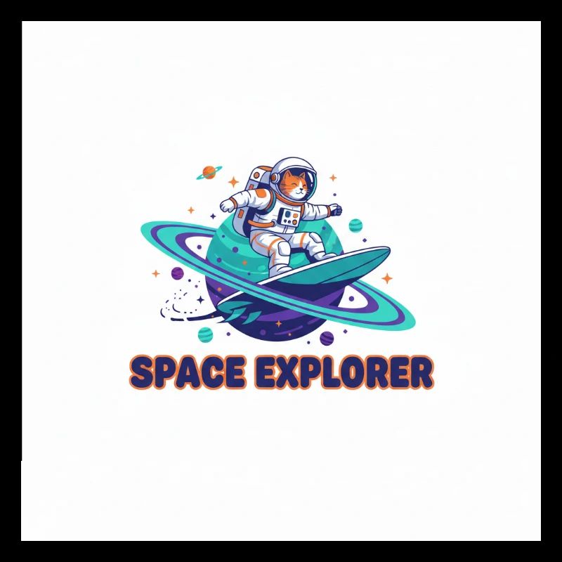 Space Explorer – Un chat astronaute surfe sur Satur