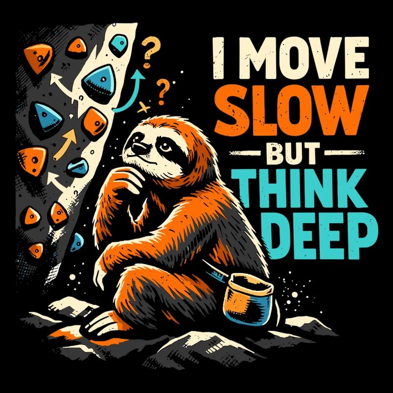 Faultier Bouldern - I move slow but think deep