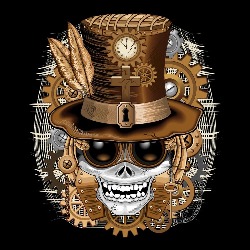 Vaudou steampunk Skull