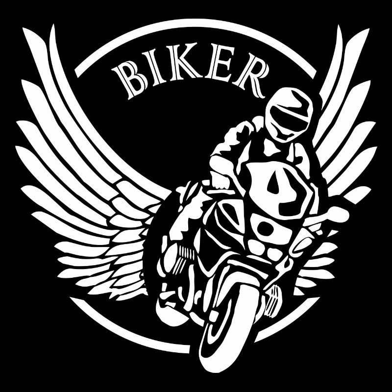 Winged Biker Circle Logo