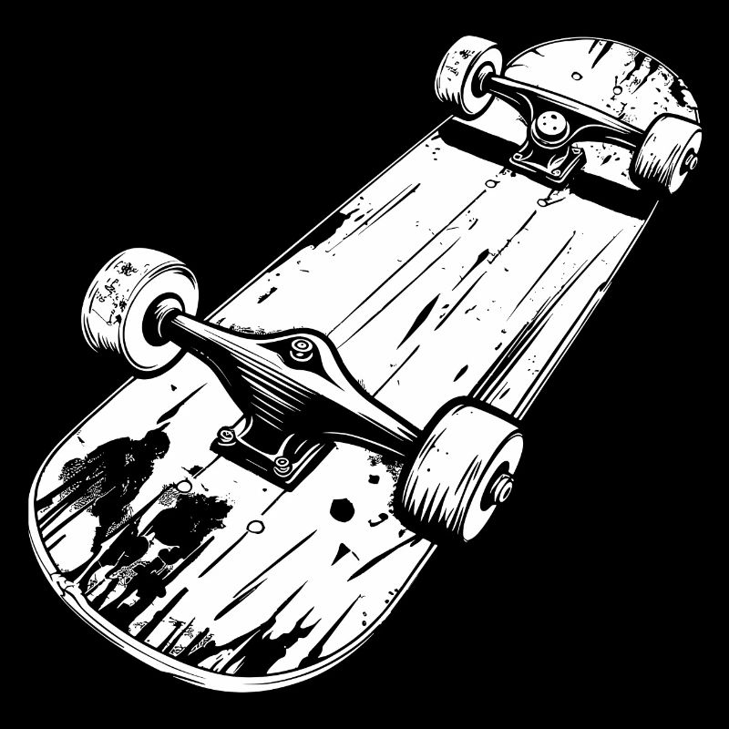 Dessin de planche à roulettes
