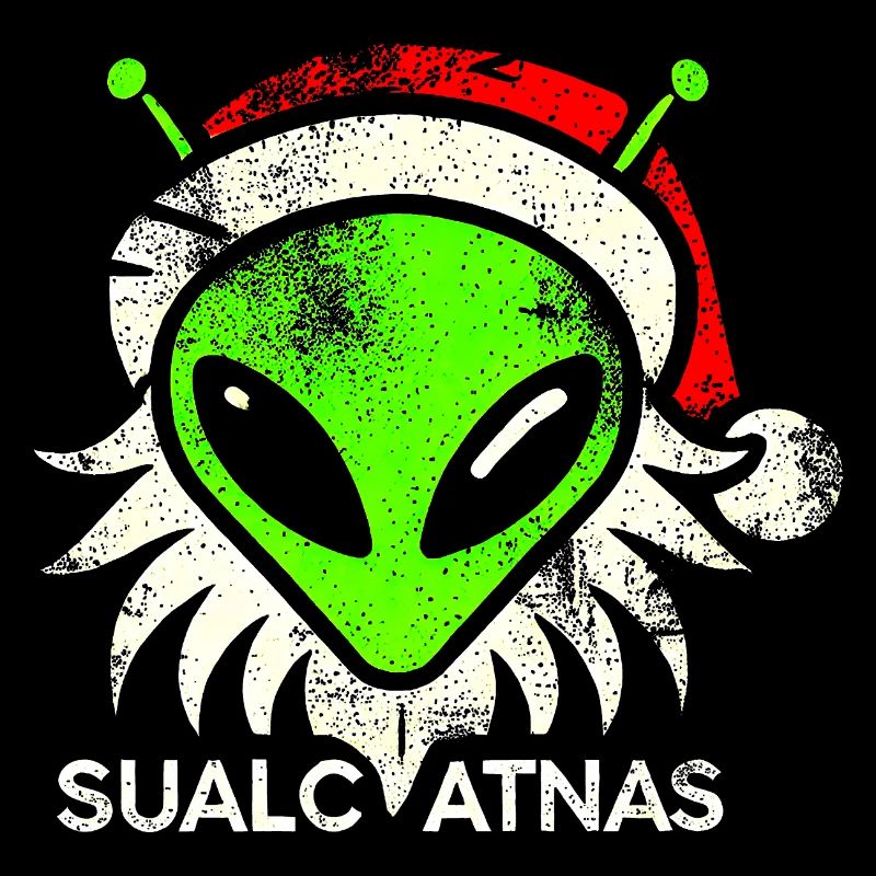 Conception festive de Noël de tête d’extraterrestre