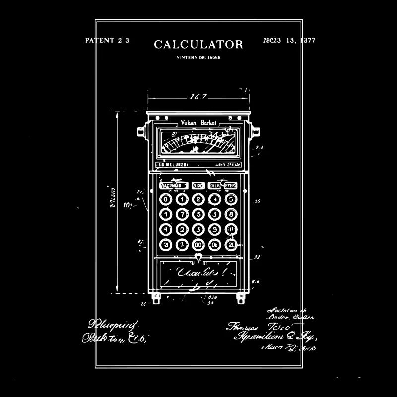 Plan de calculatrice vintage