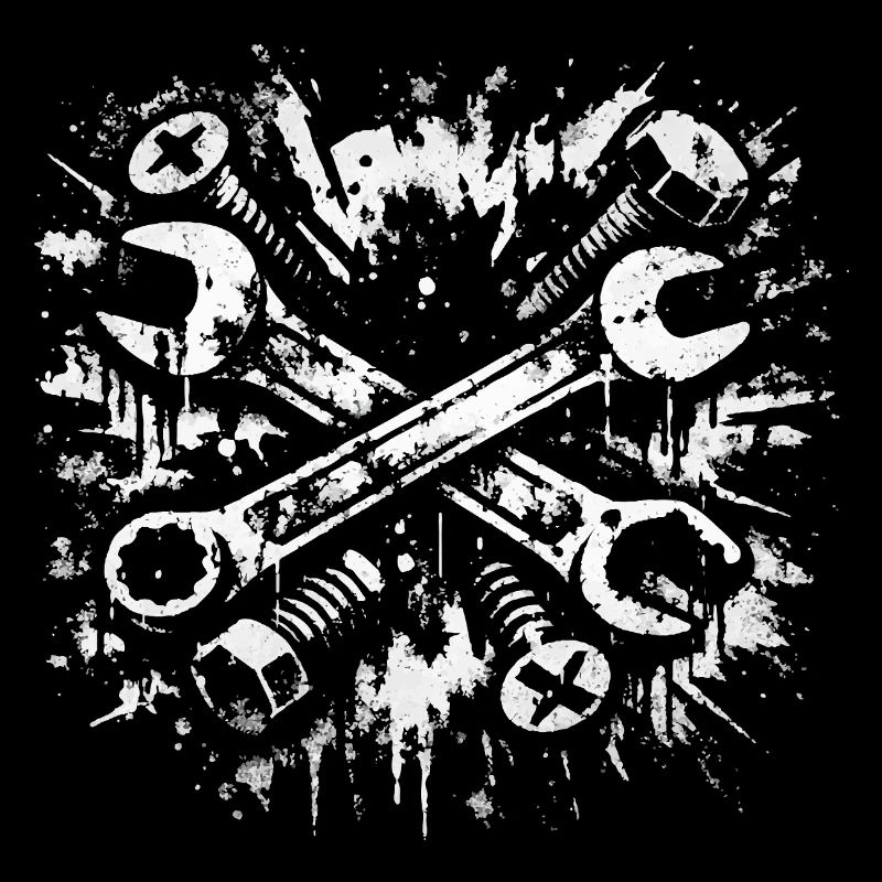 Conception de clé à molette Tool Grunge