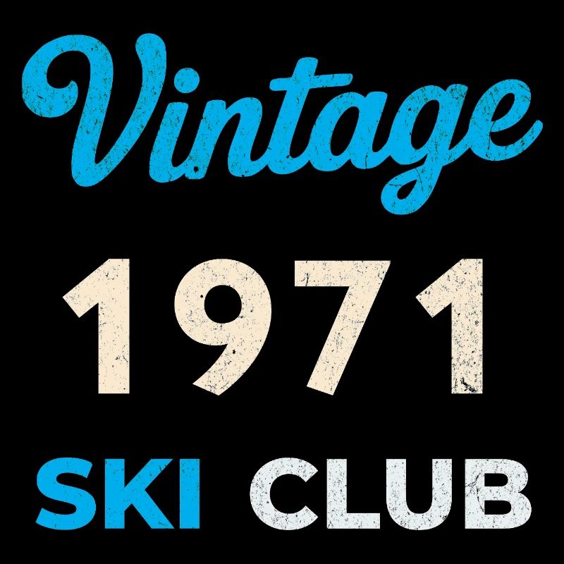 Vintage 1971 – Cadeau rétro de l’année de naissance du Ski Club