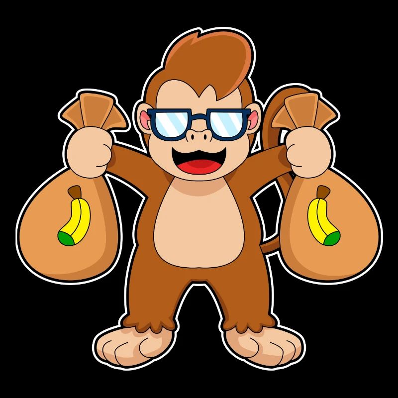 Affe Bandit Geldsack