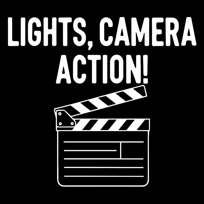 Movie Clapper Board Lights Camera Action