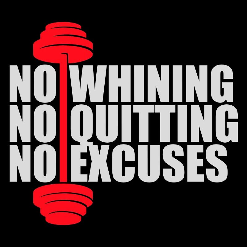 Pas de plaintes, pas d’abandon, pas d’excuses, motivation pour la salle de sport