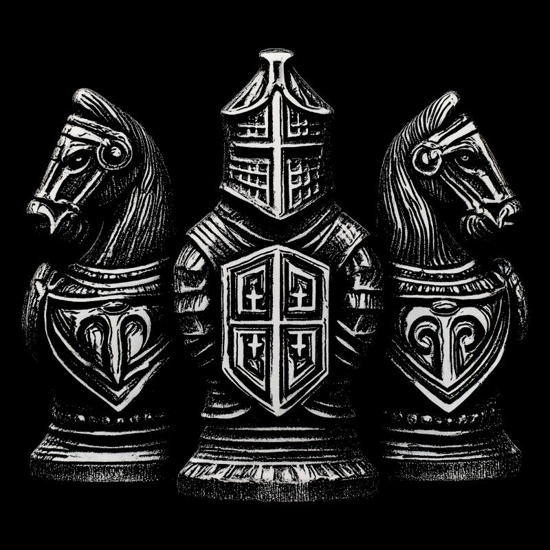Chess Knight Medieval Figures for Men
