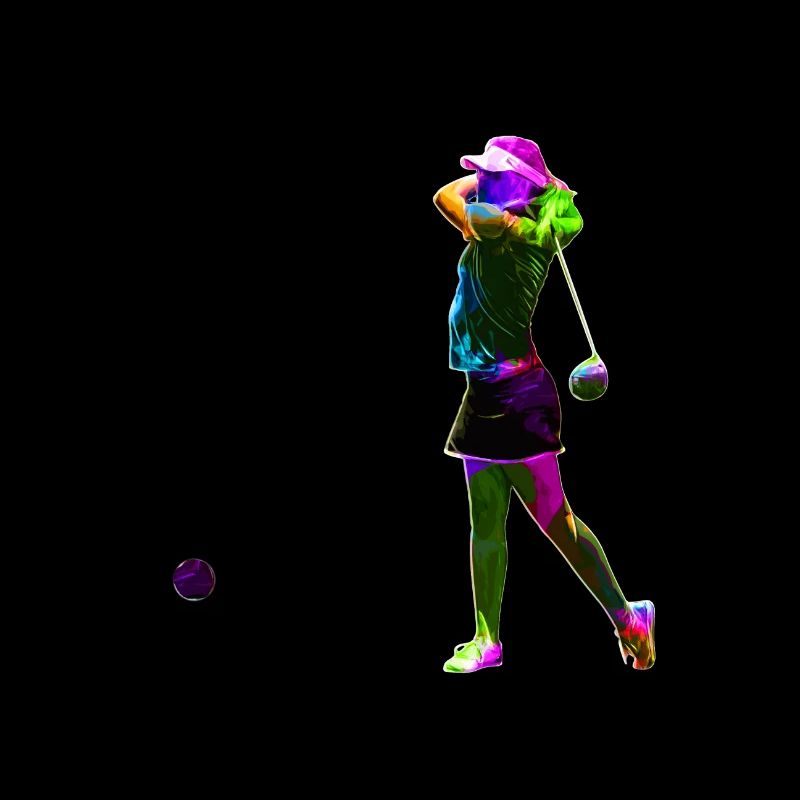 Colourful golfer