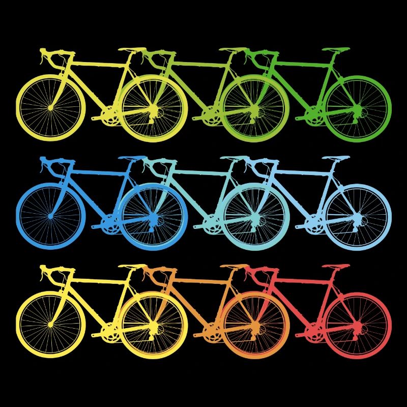 Bicycle colorful bikes cool art gift
