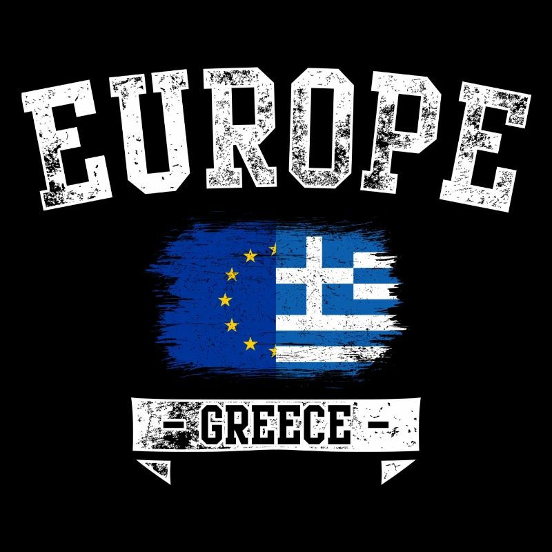 Fusion du drapeau Europe Grecque